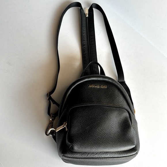 Michael Kors Erin Small Convertible Black Leather Backpack - Picture 3 of 13